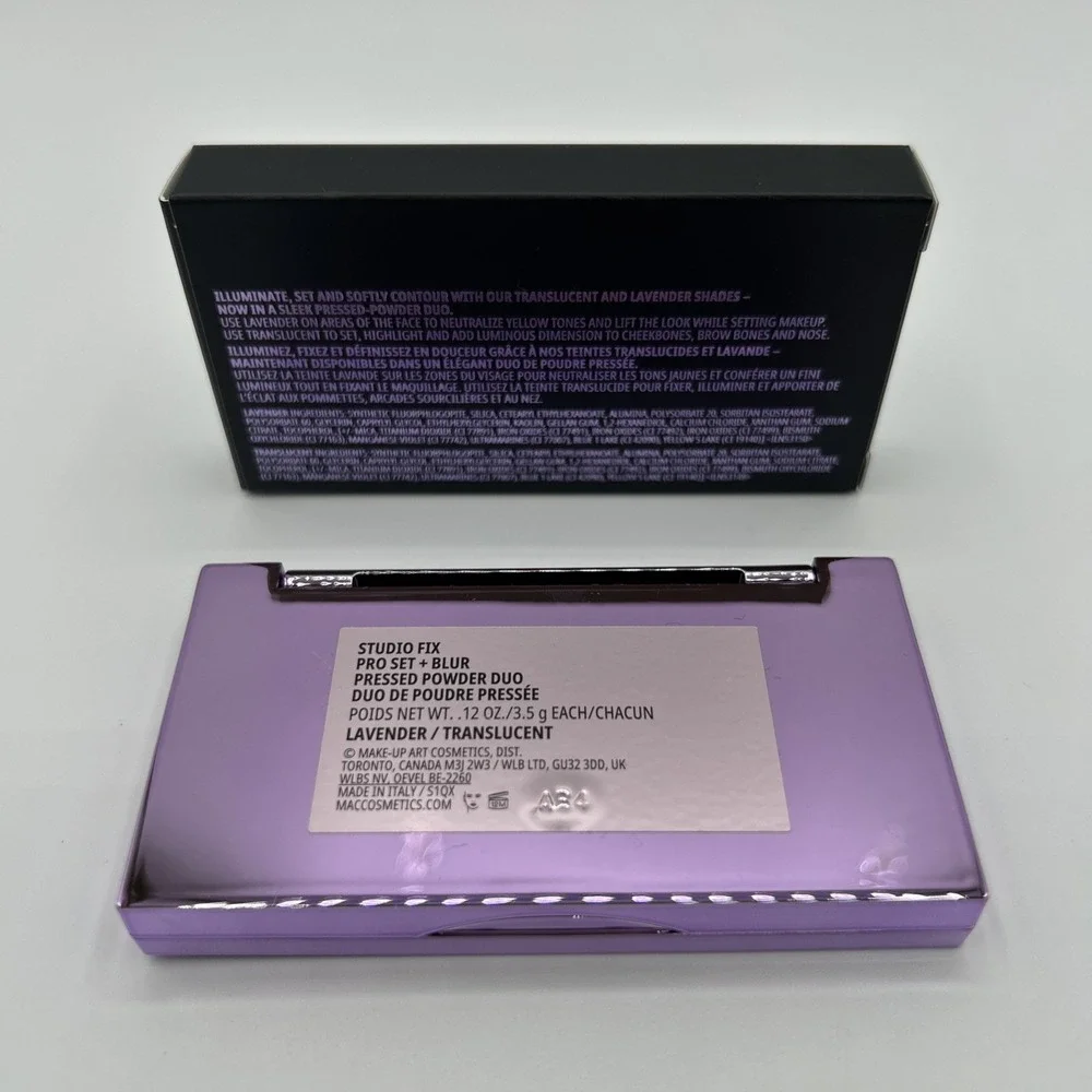 Mac Studio Fix Pro Set + Blur Pressed Powder Duo .12oz/3.5g Each NEW
